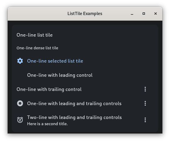 list tile