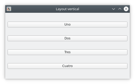 Layout vertical