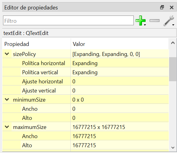 Editor de propietats